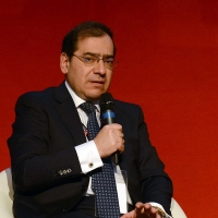 Foto Nicoloro G. 29/03/2017 Ravenna XIII edizione di OMC, Offshore Mediterranean Conference, evento biennale tra i piu\' importanti in Europa, imperniato sulla ricerca e innovazione delle tecnologie offshore. nella foto il ministro egiziano Tarek Al Molla.