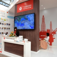 Foto Nicoloro G. 29/03/2017 Ravenna XIII edizione di OMC, Offshore Mediterranean Conference, evento biennale tra i piu' importanti in Europa, imperniato sulla ricerca e innovazione delle tecnologie offshore. nella foto lo stand della Turchia.