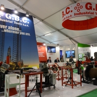 Foto Nicoloro G. 29/03/2017 Ravenna XIII edizione di OMC, Offshore Mediterranean Conference, evento biennale tra i piu' importanti in Europa, imperniato sulla ricerca e innovazione delle tecnologie offshore. nella foto uno stand.