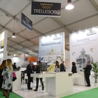 Foto Nicoloro G. 29/03/2017 Ravenna XIII edizione di OMC, Offshore Mediterranean Conference, evento biennale tra i piu' importanti in Europa, imperniato sulla ricerca e innovazione delle tecnologie offshore. nella foto uno stand.