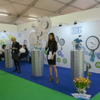 Foto Nicoloro G. 29/03/2017 Ravenna XIII edizione di OMC, Offshore Mediterranean Conference, evento biennale tra i piu' importanti in Europa, imperniato sulla ricerca e innovazione delle tecnologie offshore. nella foto uno stand.