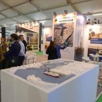 Foto Nicoloro G. 29/03/2017 Ravenna XIII edizione di OMC, Offshore Mediterranean Conference, evento biennale tra i piu' importanti in Europa, imperniato sulla ricerca e innovazione delle tecnologie offshore. nella foto uno stand.