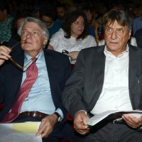 Foto Nicoloro G. 27/06/2018 Milano Edizione 2018 de \' La Milanesiana \' che ha per tema \' Il Dubbio e la Certezza \'. nella foto il giornalista Ferruccio de Bortoli, a sinistra, e lo scrittore Claudio Magris.