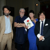 Foto Nicoloro G. 25/06/2018 Milano Edizione 2018 de ' La Milanesiana ' che ha per tema ' Il Dubbio e la Certezza '. nella foto da sinistra Massimo Cacciari, Antonio Gnoli, Elisabetta Sgarbi e Ramin Bahrami.