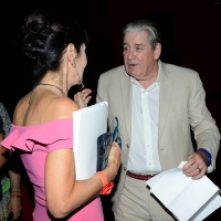 Foto Nicoloro G. 29/06/2018 Milano Edizione 2018 de ' La Milanesiana ' che ha per tema ' Il Dubbio e la Certezza '. nella foto Elisabetta Sgarbi con lo scrittore Patrick McGrath.