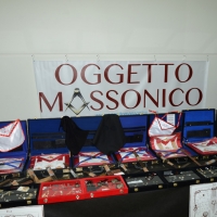 Foto Nicoloro G.   06/04/2018   Rimini   Si e' aperta al Palacongressi di Rimini l' edizione 2018 della Gran Loggia che ha per  tema ' Liberi di conosere '. nella foto oggetti massoni in esposizione.