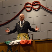Foto Nicoloro G.   06/04/2018   Rimini   Si e\' aperta al Palacongressi di Rimini l\' edizione 2018 della Gran Loggia che ha per  tema \' Liberi di conosere \'. nella foto il Gran Maestro Stefano Bisi durante la sua allocuzione.