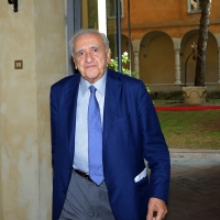 Foto Nicoloro G. 14/09/2018 Ravenna Continua l' ottava edizione di ' Dante 2021 ' il festival dedicato al Sommo Poeta e che quest' anno ha come titolo ' con l' animo che vince ogne battaglia '. L' evento, voluto dalla Fondazione Cassa di Risparmio di Ravenna con la direzione artistica dell' Accademia della Crusca, culminera' nel 2021, ricorrenza del settimo centenario della morte del Poeta. nella foto il professore Francesco Sabatini, presidente onorario dell' Accademia della Crusca.