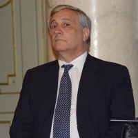Foto Nicoloro G. 14/09/2018 Ravenna Continua l' ottava edizione di ' Dante 2021 ' il festival dedicato al Sommo Poeta e che quest' anno ha come titolo ' con l' animo che vince ogne battaglia '. L' evento, voluto dalla Fondazione Cassa di Risparmio di Ravenna con la direzione artistica dell' Accademia della Crusca, culminera' nel 2021, ricorrenza del settimo centenario della morte del Poeta. nella foto Antonio Tajani, presidente del Parlamento Europeo.