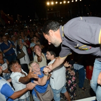 04/08/2018 Cervia ( Ravenna ) Festa della Lega Romagna. nella foto il ministro Matteo Salvini.