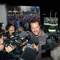 Foto Nicoloro G. 04/08/2018 Cervia ( Ravenna ) Festa della Lega Romagna. nella foto il ministro Matteo Salvini.