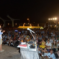 Foto Nicoloro G. 29/07/2017 Cervia ( Ravenna ) Comizio del segretario federale della Lega Nord alla Festa Nazionale Lega Nord Romagna. nella foto Matteo Salvini sul palco della Festa.