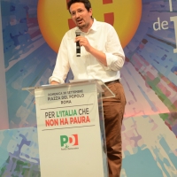Foto Nicoloro G. 09/09/2018 Ravenna Serata di chiusura della Festa Nazionale de l' Unita'. nella foto Alessandro Barattoni, segretario provinciale del PD.