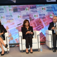 Foto Nicoloro G. 04/09/2018 Ravenna Festa Nazionale de l' Unita'. nella foto da sinistra Elisabetta Gualmini, Maria Elisabetta Alberti Casellati e Maurizio Molinari.