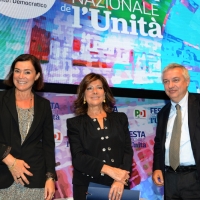 Foto Nicoloro G.   04/09/2018   Ravenna   Festa Nazionale de l\' Unita\'. nella foto da sinistra Elisabetta Gualmini, Maria Elisabetta Alberti Casellati e Maurizio Molinari.