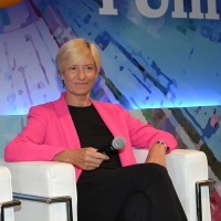 Foto Nicoloro G. 01/09/2018 Ravenna Continua la Festa Nazionale de l' Unita'. nella foto l' ex ministra Roberta Pinotti.