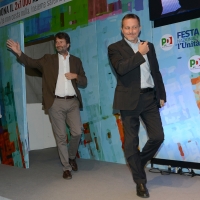 Foto Nicoloro G. 05/09/2018 Ravenna Continua la Festa Nazionale de l' Unita'. nella foto Dario Franceschini e il giornalista Massimo Giannini.