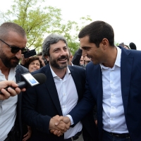 Foto Nicoloro G. 03/09/2018 Ravenna Festa Nazionale de L' Unitaì. nella foto il presidente della Camera Roberto Fico accolto dal sindaco di Ravenna Michele De Pascale.