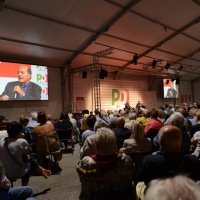 Foto Nicoloro G.02/09/2016 Ravenna Festa dell' Unita'. nella foto l' onorevole Pierluigi Bersani ospite della serata.