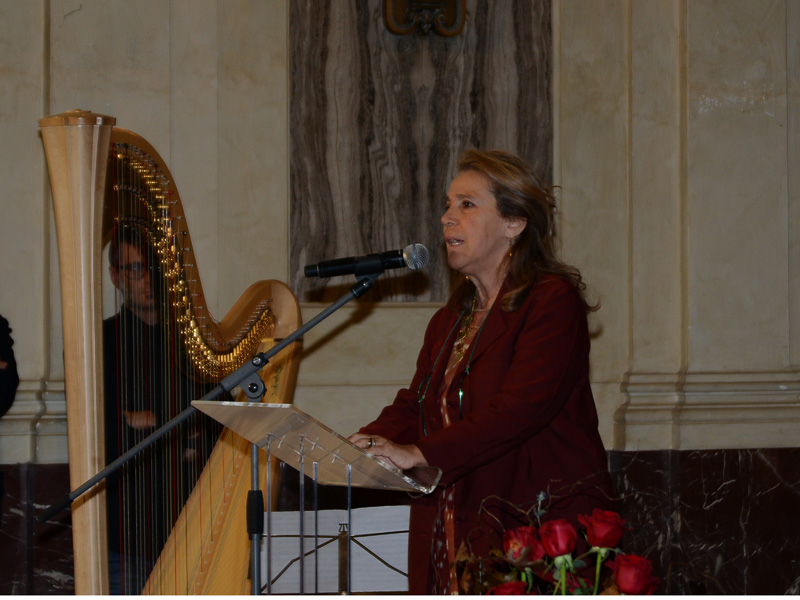 Foto Nicoloro G. 11/11/2016 Milano Nella sala Alessi di palazzo Marino si e' svolto in forma laica il funerale dell' oncologo Umberto Veronesi. nella foto la regista Andree Ruth Shammah.