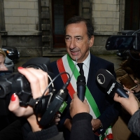 Foto Nicoloro G. 11/11/2016 Milano Nella sala Alessi di palazzo Marino si e' svolto in forma laica il funerale dell' oncologo Umberto Veronesi. nella foto il sindaco Giuseppe Sala.
