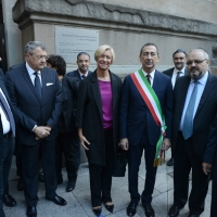 Foto Nicoloro G. 18/09/2016 Milano Inaugurazione della Giornata europea della Cultura Ebraica alla presenza del ministro della Difesa. nella foto al centro il ministro Roberta Pinotti e il sindaco di Milano Giuseppe Sala.
