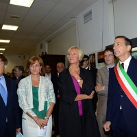 Foto Nicoloro G. 18/09/2016 Milano Inaugurazione della Giornata europea della Cultura Ebraica alla presenza del ministro della Difesa. nella foto da sinistra Milo Hasbani, Nunzia Di Segni, il ministro Roberta Pinotti, l' assessore Filippo Del Corno e il sindaco Giuseppe Sala