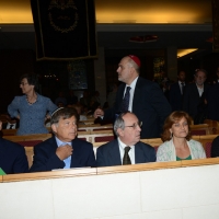 Foto Nicoloro G. 18/09/2016 Milano Inaugurazione della Giornata europea della Cultura Ebraica alla presenza del ministro della Difesa. nella foto da sinistra Giuseppe Sala, Milo Hasbani, Gabriele Besso, Nunzia Di Segni e Roberta Pinotti.