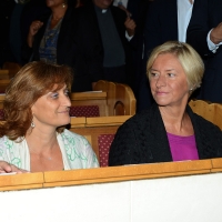Foto Nicoloro G. 18/09/2016 Milano Inaugurazione della Giornata europea della Cultura Ebraica alla presenza del ministro della Difesa. nella foto da sinistra Nunzia Di Segni, presidente dell' Unione delle Comunita' Ebraiche in Italia, e il ministro Roberta Pinotti.