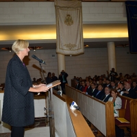18/09/2016 Milano Inaugurazione della Giornata europea della Cultura Ebraica alla presenza del ministro della Difesa. nella foto il ministro Roberta Pinotti.