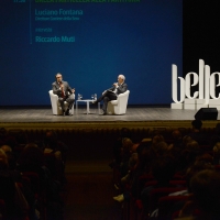 Foto Nicoloro G.20/05/2017 Ravenna Nell\' ambito della manifestazione itinerante \' Il Bello dell\' Italia \', organizzata dal Corriere della Sera, tappa a Ravenna con una serie di eventi tra i quali un\' intervista pubblica al maestro Riccardo Muti da parte del direttore del Corriere della Sera. nella foto un momento dell\' intervista del direttore del Corriere della Sera Luciano Fontana al maestro Riccardo Muti.