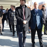 Foto Nicoloro G. 13/12/2017 Ferrara Inaugurazione della prima parte del Meis, il Museo Nazionale dell' Ebraismo Italiano e della Shoah, con la mostra “ Ebrei, una storia italiana: i primi mille anni ”. nella foto il ministro Dario Franceschini con il presidente del MEIS Dario Disegni.