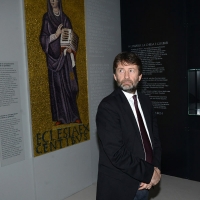 Foto Nicoloro G. 13/12/2017 Ferrara Inaugurazione della prima parte del Meis, il Museo Nazionale dell\' Ebraismo Italiano e della Shoah, con la mostra “ Ebrei, una storia italiana: i primi mille anni ”. nella foto il ministro Dario Franceschini durante la sua visita alla mostra.