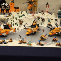 Foto Nicoloro G. 16/11/2018 Ravenna Inaugurato il \' Ravenna Brick Festival \', mostra di collezioni ed opere originali realizzate con i mattoncini LEGO. Nella citta\' famosa per i suoi mosaici si e\' voluto accostare i moderni mattoncini della LEGO alle antiche tessere dei mosaici nel comune concetto di assemblaggio che le due creazioni utilizzano. L\' intera esposizione si articola in diversi temi come Star Wars, Pianeta Artico, Architetture, La storia di Batman. nella foto creazioni ispirate al Pianeta Artico.
