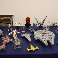 Foto Nicoloro G. 16/11/2018 Ravenna Inaugurato il ' Ravenna Brick Festival ', mostra di collezioni ed opere originali realizzate con i mattoncini LEGO. Nella citta' famosa per i suoi mosaici si e' voluto accostare i moderni mattoncini della LEGO alle antiche tessere dei mosaici nel comune concetto di assemblaggio che le due creazioni utilizzano. L' intera esposizione si articola in diversi temi come Star Wars, Pianeta Artico, Architetture, La storia di Batman. nella foto creazioni ispirate a Star Wars.