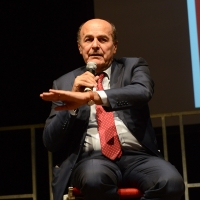 Foto Nicoloro G.   05/10/2017   Ravenna   Incontro e dibattito con alti esponenti di MDP e Campo Progressista sui temi di attualita' politica. nella foto Pierluigi Bersani di MDP.