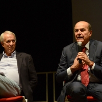 Foto Nicoloro G.   05/10/2017   Ravenna   Incontro e dibattito con alti esponenti di MDP e Campo Progressista sui temi di attualita' politica. nella foto da sinistra Giuliano Pisapia e Pierluigi Bersani.