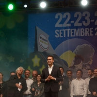 Foto Nicoloro G. 22/09/2017 Rimini Seconda giornata della quarta edizione di ' Italia 5 Stelle ', manifestazione a carattere nazionale del Movimento. nella foto Luigi Di Maio subito dopo la sua proclamazione a vincitore della votazione on-line.
