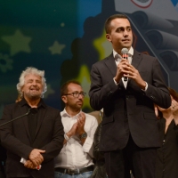 Foto Nicoloro G. 22/09/2017 Rimini Seconda giornata della quarta edizione di ' Italia 5 Stelle ', manifestazione a carattere nazionale del Movimento. nella foto Luigi Di Maio subito dopo la sua proclamazione a vincitore della votazione on-line.