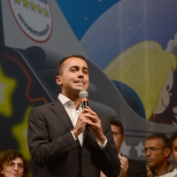 Foto Nicoloro G.   22/09/2017    Rimini    Seconda giornata della quarta edizione di ' Italia 5 Stelle ', manifestazione a carattere nazionale del Movimento. nella foto Luigi Di Maio subito dopo la sua proclamazione a vincitore della votazione on-line.