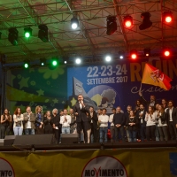 Foto Nicoloro G.   22/09/2017    Rimini    Seconda giornata della quarta edizione di ' Italia 5 Stelle ', manifestazione a carattere nazionale del Movimento. nella foto Luigi Di Maio subito dopo la sua proclamazione a vincitore della votazione on-line.