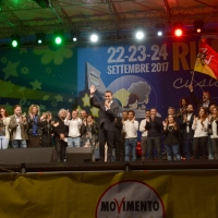 Foto Nicoloro G.   22/09/2017    Rimini    Seconda giornata della quarta edizione di ' Italia 5 Stelle ', manifestazione a carattere nazionale del Movimento. nella foto Luigi Di Maio subito dopo la sua proclamazione a vincitore della votazione on-line.