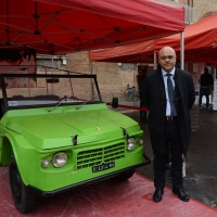 Foto Nicoloro G. 04/03/2017 Ravenna La Citroen Mehari di Giancarlo Siani, il giornalista assassinato dalla camorra, giunge a Ravenna, ultima tappa del suo \' Viaggio legale \' in Emilia Romagna. L\' auto e\' il simbolo di questa iniziativa che gode del patrocinio del Parlamento Europeo e attraverso diverse iniziative parla di legalita\' e di contrasto alle infiltrazioni mafiose. nella foto Giuseppe Antoci, presidente del Parco dei Nebrodi e vincitore del \' Premio nazionale Paolo Borsellino \' per il suo impegno contro le mafie.