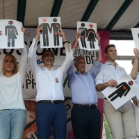 Foto Nicoloro G. 25/06/2016 Milano Manifestazione del Gay Pride con corteo e interventi dal palco. nella foto sul palco tra gli altri al centro il neo sindaco Giuseppe Sala e l' ex sindaco Giuliano Pisapia.