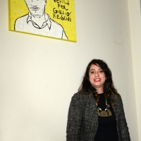 Foto Nicoloro G. 19/12/2018 Ravenna Nel municipio della \' citta\' del mosaico \' e\' stato inaugurato un mosaico dedicato a Giulio Regeni e realizzato dall\' Accademia delle Belle Arti. nella foto l\' artista Anna Agati, dell\' Accademia di Belle Arti di Ravenna, che ha realizzato l\' opera.