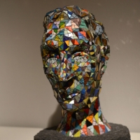 Foto Nicoloro G. 10/11/2017 Ravenna In corso al MAR ( Museo d' Arte di Ravenna ) la quinta edizione della Rassegna Biennale di Mosaico Contemporaneo dal titolo ' Montezuma, Fontana, Mirko. La scultura in mosaico dalle origini ad oggi '. nella foto una delle sculture in esposizione.
