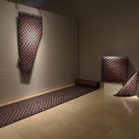 Foto Nicoloro G. 10/11/2017 Ravenna In corso al MAR ( Museo d' Arte di Ravenna ) la quinta edizione della Rassegna Biennale di Mosaico Contemporaneo dal titolo ' Montezuma, Fontana, Mirko. La scultura in mosaico dalle origini ad oggi '. nella foto alcune sculture in esposizione.