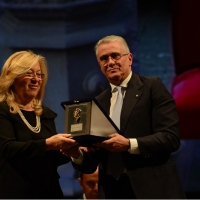 Foto Nicoloro G. 03/12/2017 Ravenna 46° edizione del ' Premio Guidarello ' per il Giornalismo d' Autore. nella foto il giornalista Gabriele Cane' premiato per la sezione Societa' del Giornalismo Romagna.