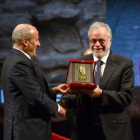 Foto Nicoloro G. 03/12/2017 Ravenna 46° edizione del ' Premio Guidarello ' per il Giornalismo d' Autore. nella foto Andrea Riccardi, storico, accademico e fondatore della Comunita' di Sant' Egidio, che ha ricevuto il Premio Guidarello ad honorem.