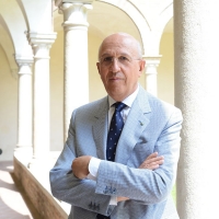 Foto Nicoloro G. 25/07/2017 Ravenna Presentazione del programma dell' edizione 2017 dell' evento ' Dante 2021 ', ricorrenza del VII centenario della morte del Sommo Poeta. Questa edizione che si svolgera' dal 13 al 17 settembre ha per titolo ' il lungo studio e il grande amore '. nella foto il presidente ABI Antonio Patuelli.